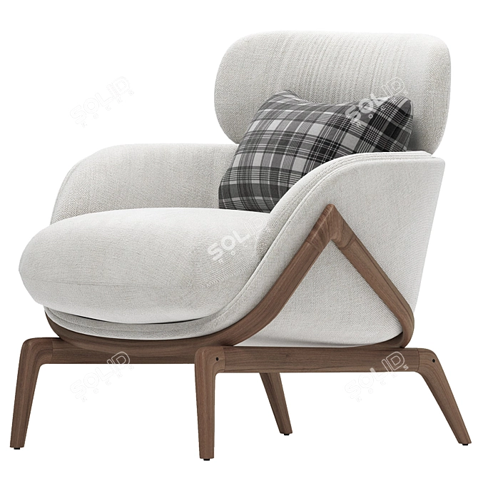Elevate Your Comfort with Elysia Lounge Chair 3D model image 1