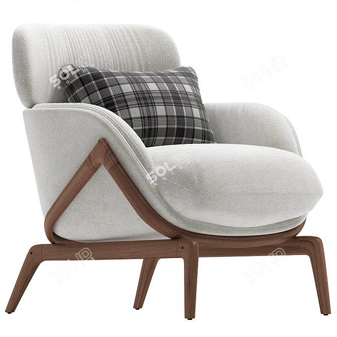 Elevate Your Comfort with Elysia Lounge Chair 3D model image 2