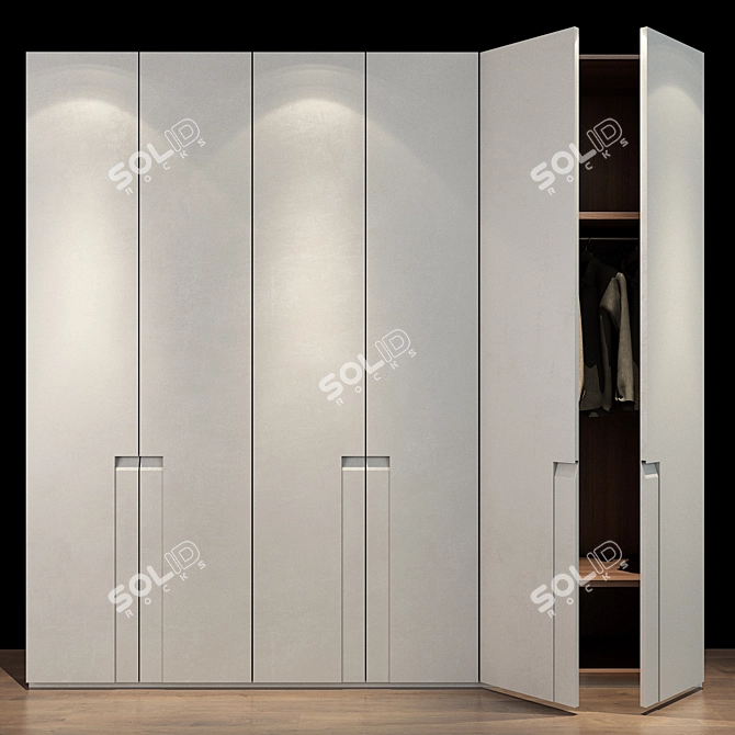 Modern LEMA CEA Hinged Door Wardrobe 3D model image 1