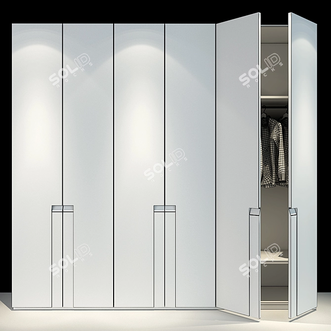 Modern LEMA CEA Hinged Door Wardrobe 3D model image 2