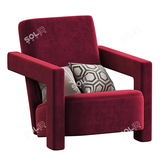 Modern Utrecht Armchair: Comfort and Style 3D model image 1