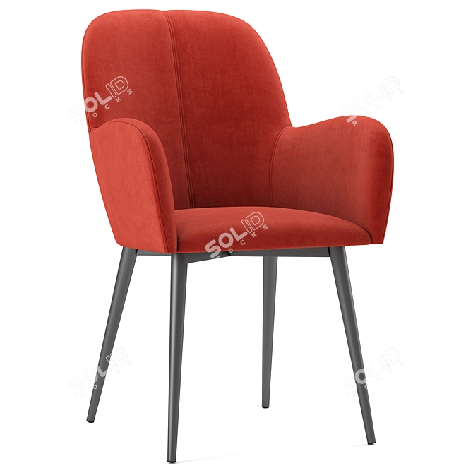 Modern Fallon Accent Chair - Queer Eye 3D model image 4