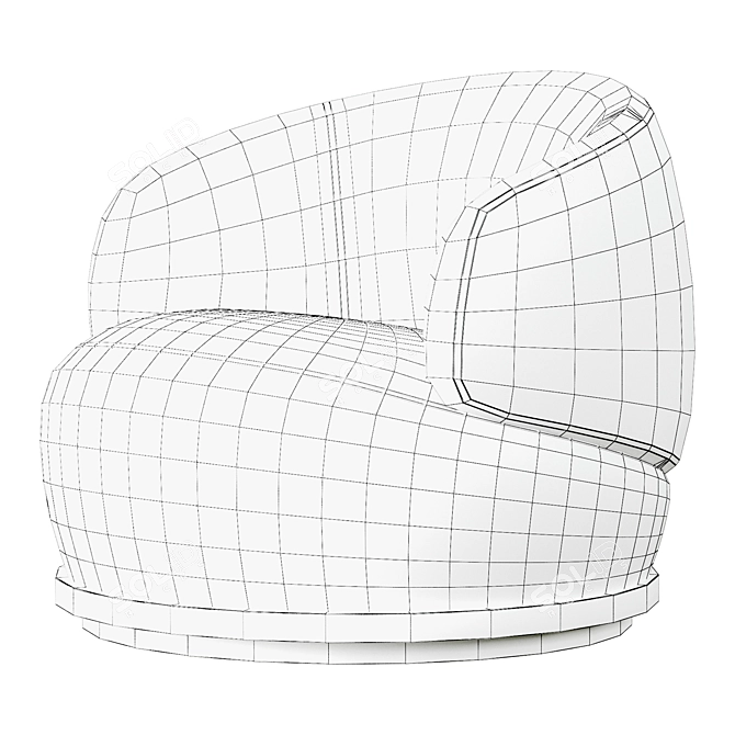 District Eight ORBIT Armchair: Modern Design and Unmatched Comfort 3D model image 5