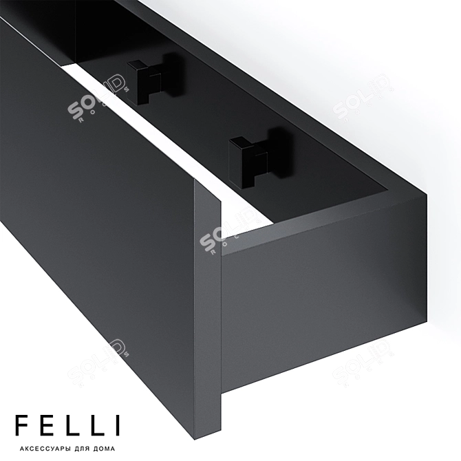 Sleek Felli Eles Shelf 3D model image 10