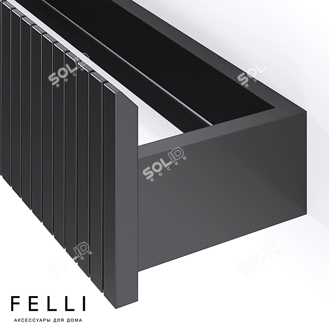 Sleek Felli Eles Shelf 3D model image 14