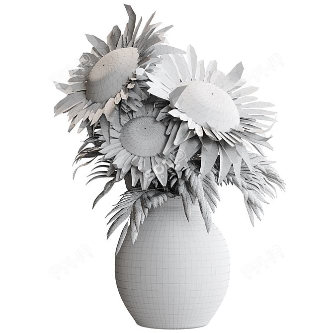 Modern Indoor Plant Decor 3D model image 3