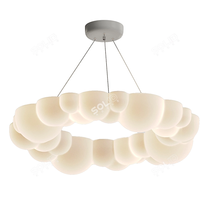 Modern Bubble Chandelier: ODDLY Lamp 3D model image 4