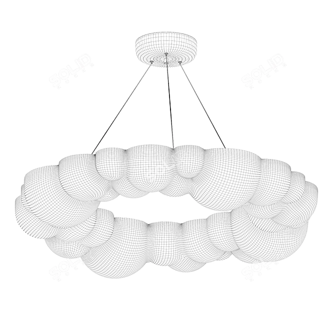 Modern Bubble Chandelier: ODDLY Lamp 3D model image 6