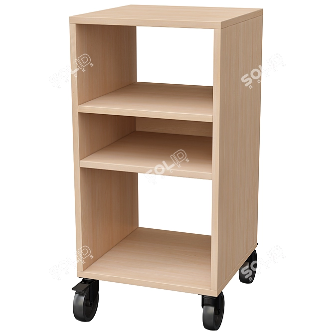 RÅVAROR Oak Veneer Shelving: Stylish & Versatile 3D model image 1