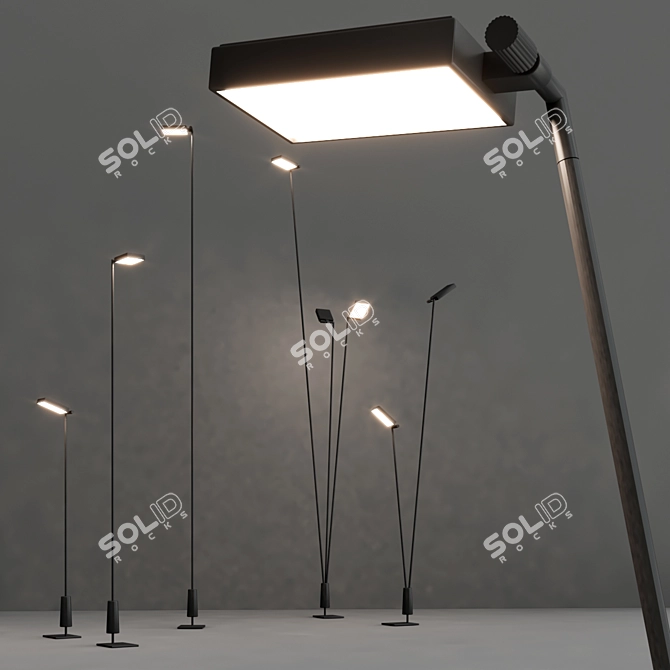 Elegant FLIA Street Lamp 3D model image 2