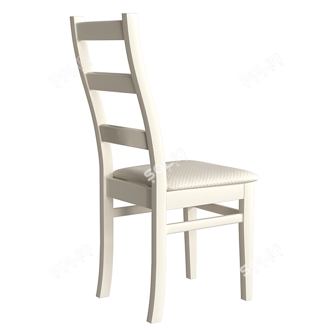 B-620 Array Om: Birch Wood Chair with Multiple Color and Fabric Options 3D model image 4