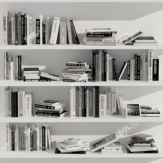 Complete Book Collection Set 4: V-Ray/Corona 3D model image 2