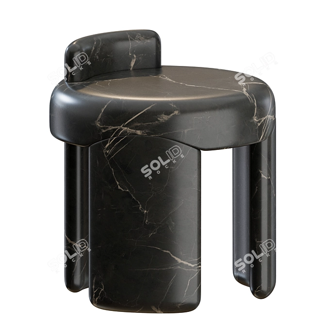 Rustic Oak Dining Set by Collection Particuliere 3D model image 6