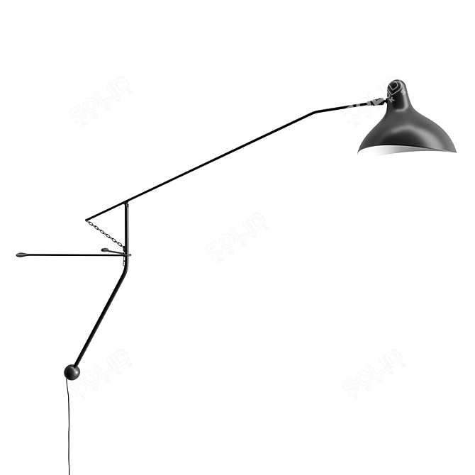 DCW Mantis BS2 Wall Lamp: Versatile and Stylish 3D model image 1