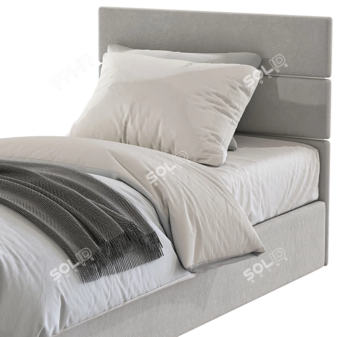 Luxurious LAMBERT Bed - FENDI 3 3D model image 4