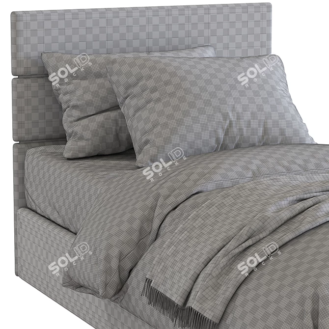 Luxurious LAMBERT Bed - FENDI 3 3D model image 5