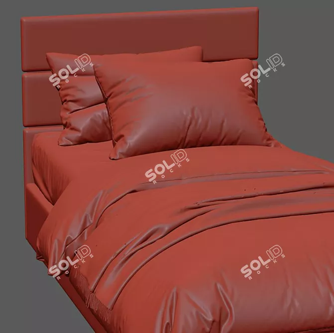 Luxurious LAMBERT Bed - FENDI 3 3D model image 7