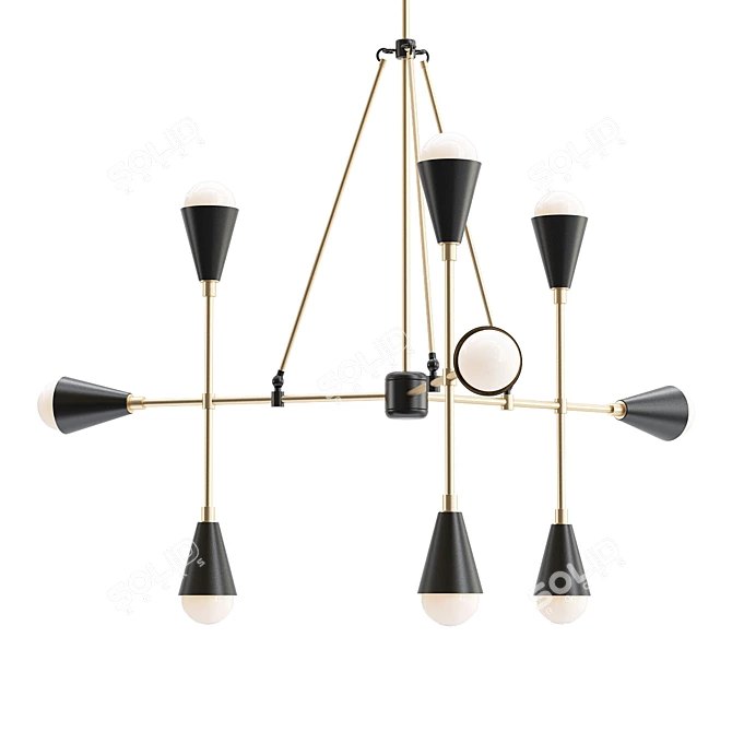 Sleek Linear Lighting Fixture
Modern Illuminating Trio
Elegant Triad Pendant Light 3D model image 1