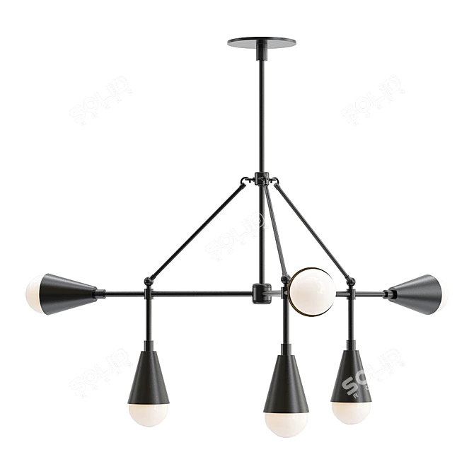 Sleek Linear Lighting Fixture
Modern Illuminating Trio
Elegant Triad Pendant Light 3D model image 4