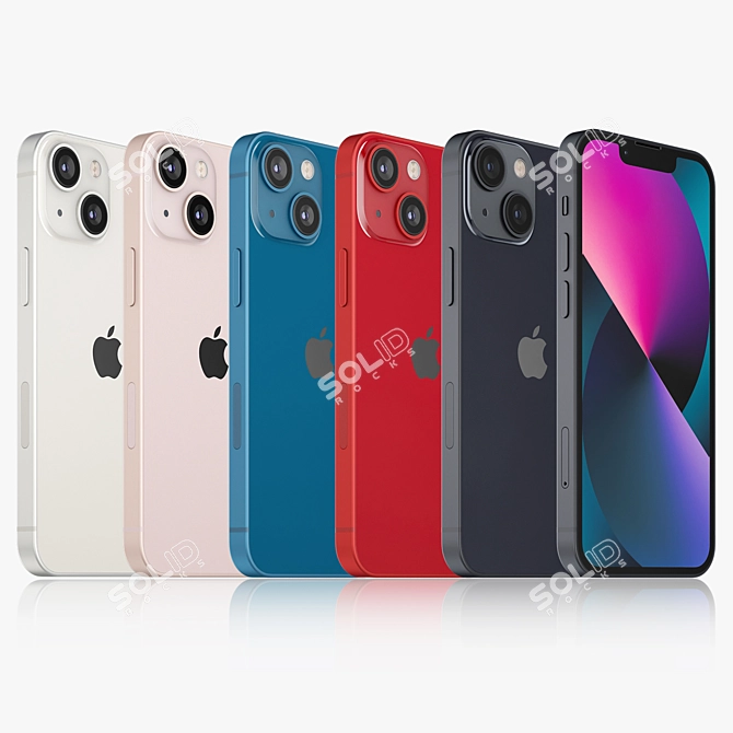  Apple iPhone 13 mini: Sleek and Colorful! 3D model image 1