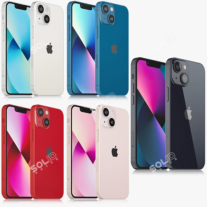  Apple iPhone 13 mini: Sleek and Colorful! 3D model image 3