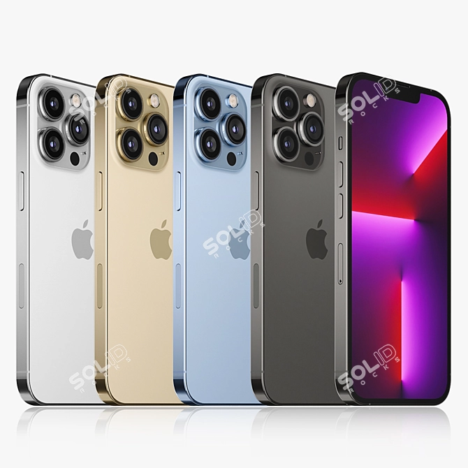 Stunning Apple iPhone 13 Pro 3D model image 1