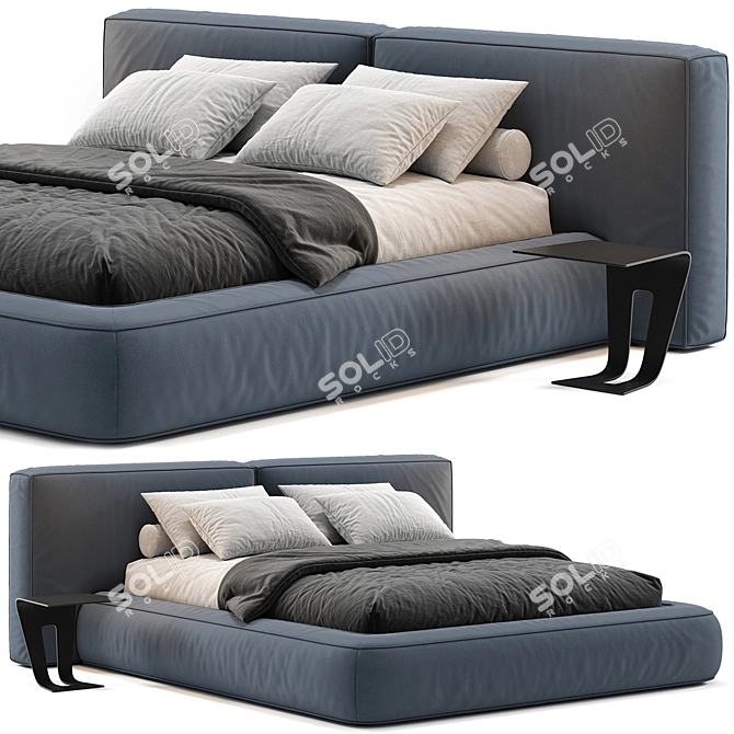 Bonaldo Fluff Bed: Luxurious & Stylish 3D model image 1