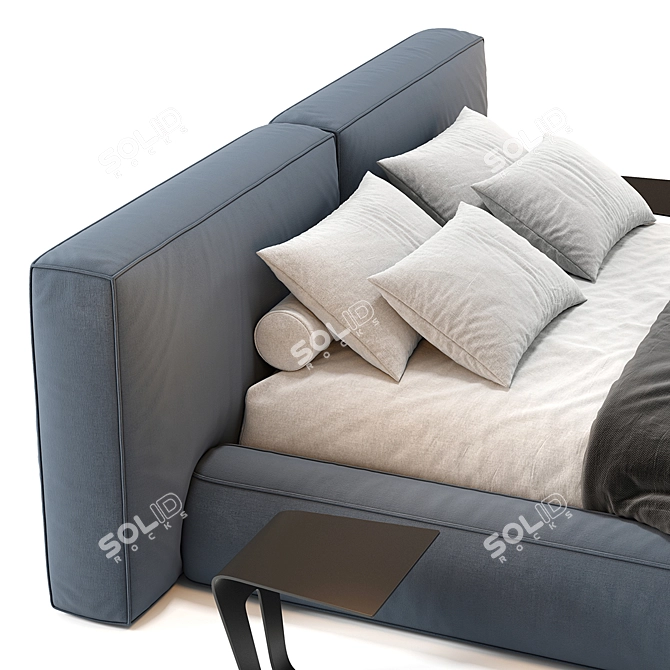 Bonaldo Fluff Bed: Luxurious & Stylish 3D model image 4