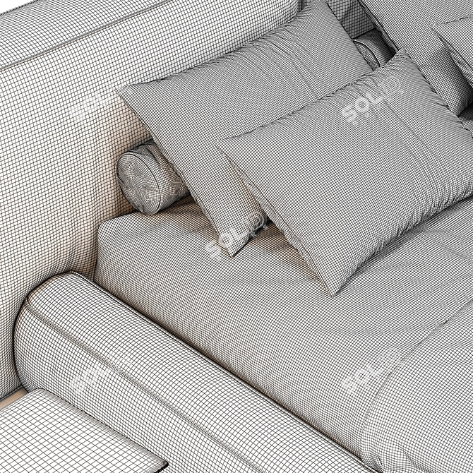 Bonaldo Fluff Bed: Luxurious & Stylish 3D model image 5