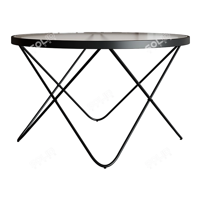 Sleek 80cm Diameter Coffee Table 3D model image 1