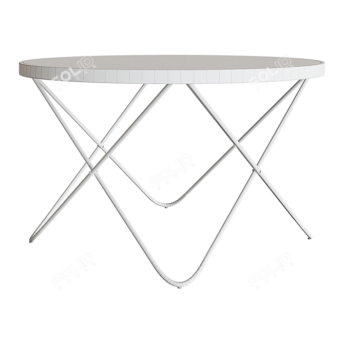 Sleek 80cm Diameter Coffee Table 3D model image 2