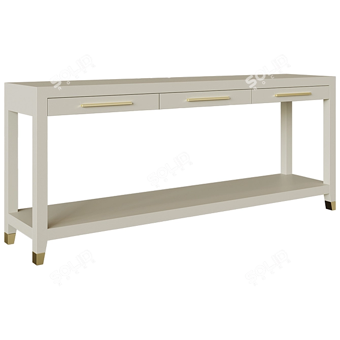 Graydon Shagreen Console - Sleek Elegance for your Space 3D model image 4