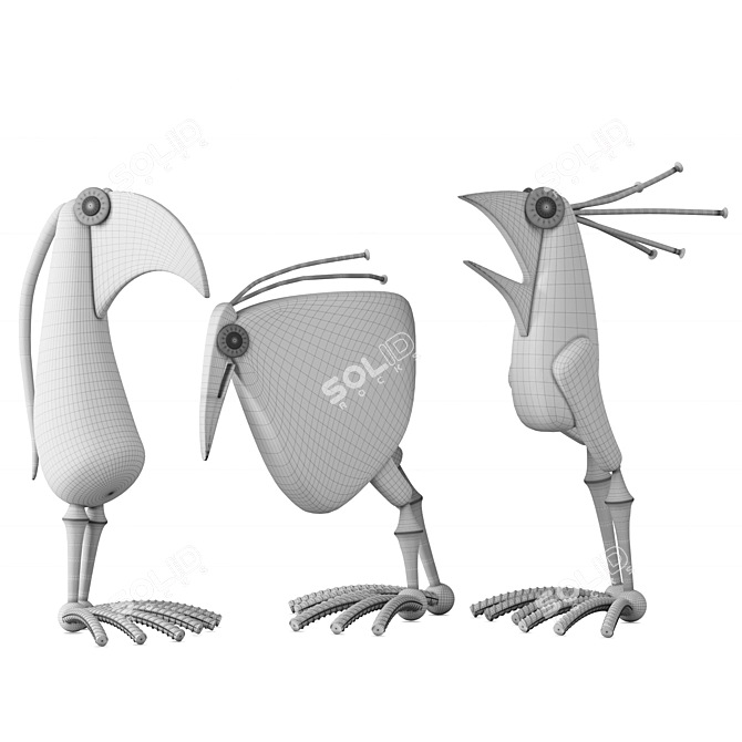 Bird Sculptures: Inspired by Kircher 3D model image 6