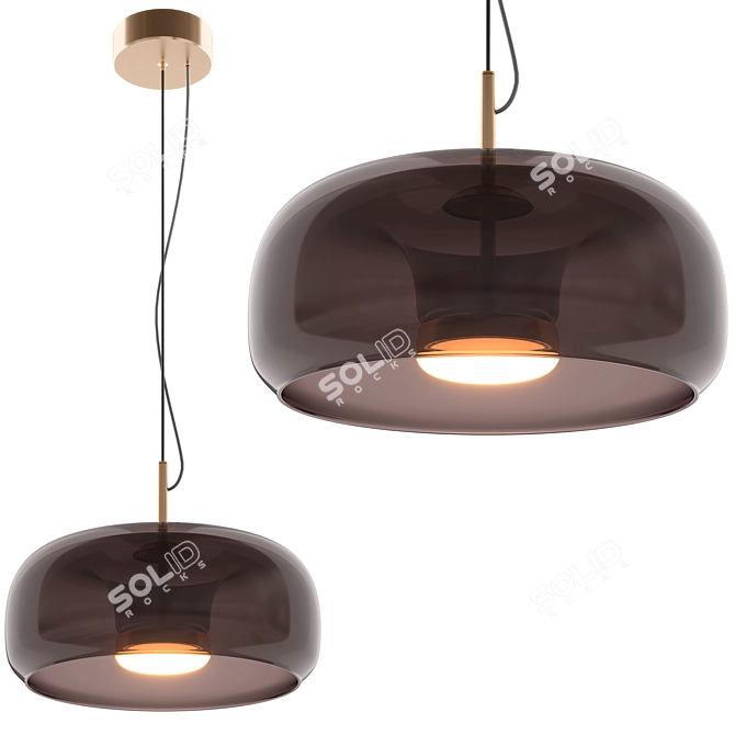 Sleek Modern Pendant Lamp 3D model image 2