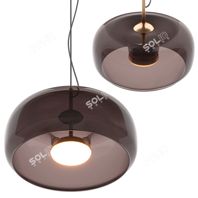 Sleek Modern Pendant Lamp 3D model image 3