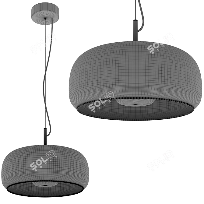 Sleek Modern Pendant Lamp 3D model image 4