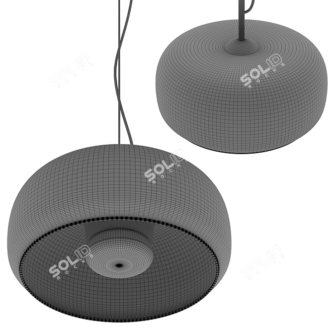 Sleek Modern Pendant Lamp 3D model image 5