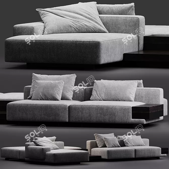 Modern Minimalist Molteni & c Marteen Sofa 3D model image 1