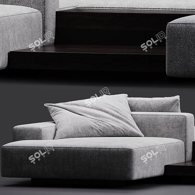 Modern Minimalist Molteni & c Marteen Sofa 3D model image 5