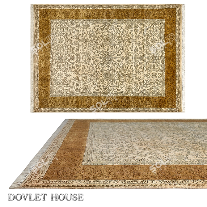 Luxury Silk and Wool Carpet - DOVLET HOUSE (art.8357) 3D model image 1