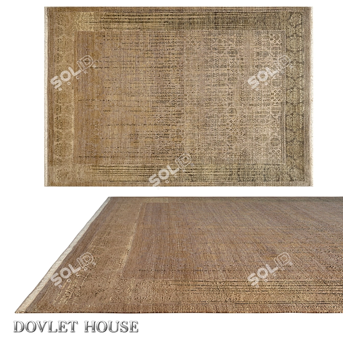 Pearl House Carpet (16216) - Luxurious Wool & Silk Blend 3D model image 1