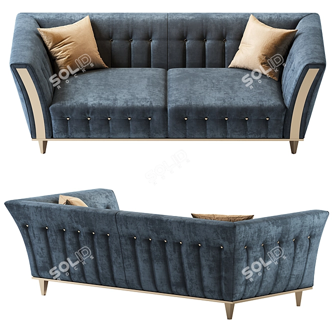 Elegant Diamante Sofa 3D model image 3