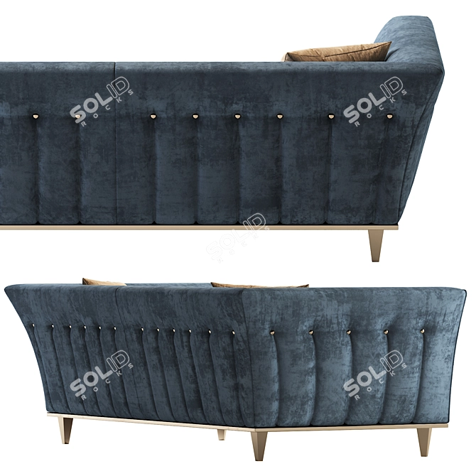 Elegant Diamante Sofa 3D model image 4