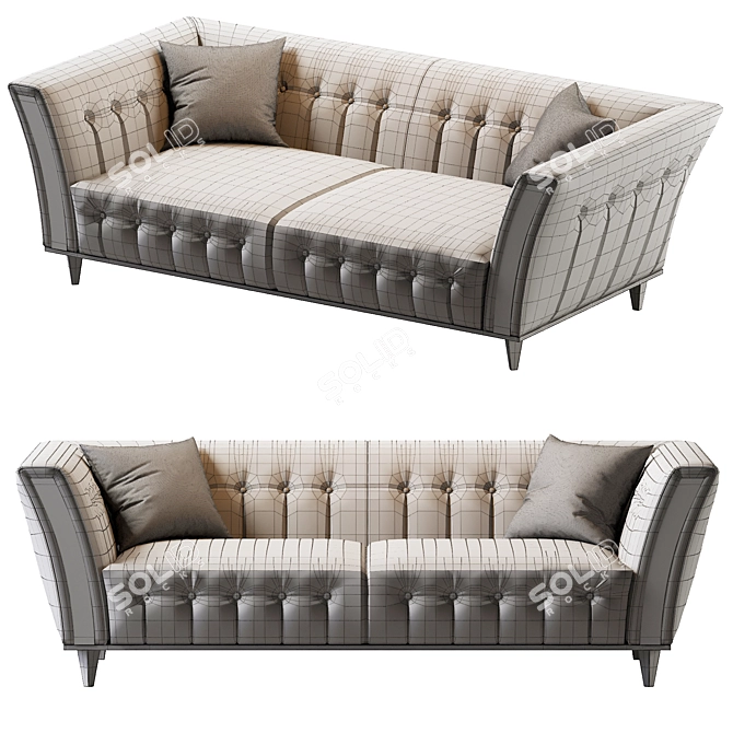 Elegant Diamante Sofa 3D model image 5