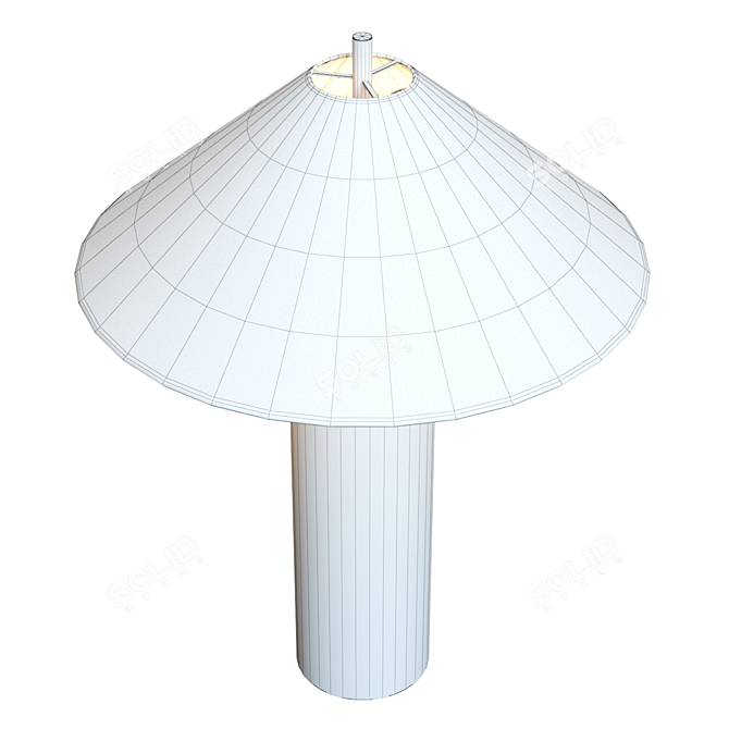 Artistic End Grain Wood Table Lamp 3D model image 6