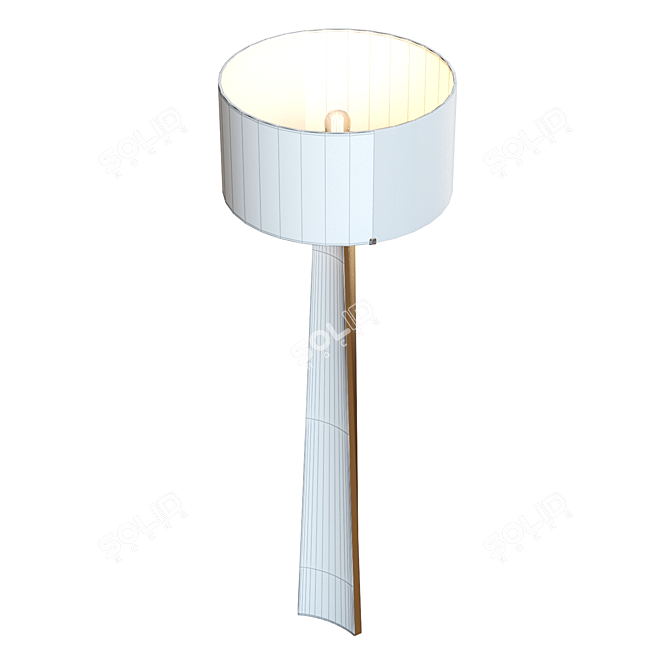 Elegant Isla Triangle Floor Lamp 3D model image 7