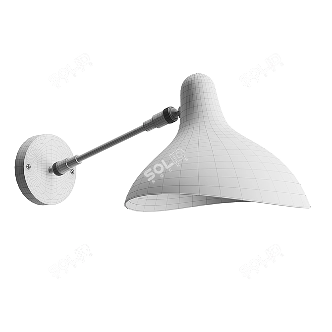 DCW Mantis BS5 Wall Lamp: Modern and Adjustable Lighting 3D model image 3