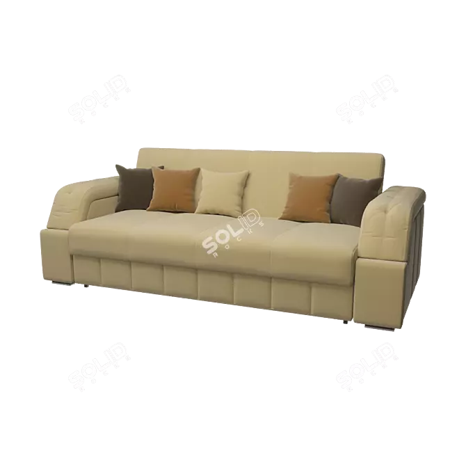 Comfortable Alfa 1BD Sofa 3D model image 1