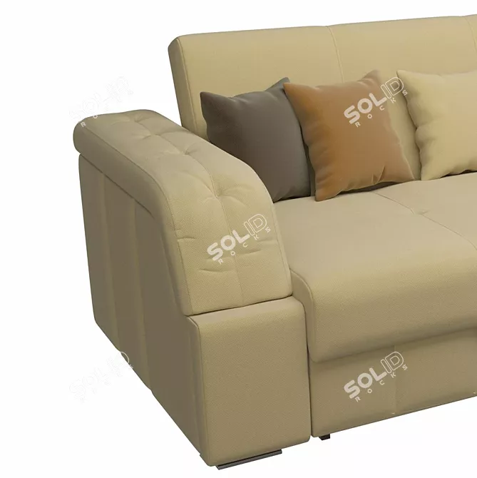 Comfortable Alfa 1BD Sofa 3D model image 3