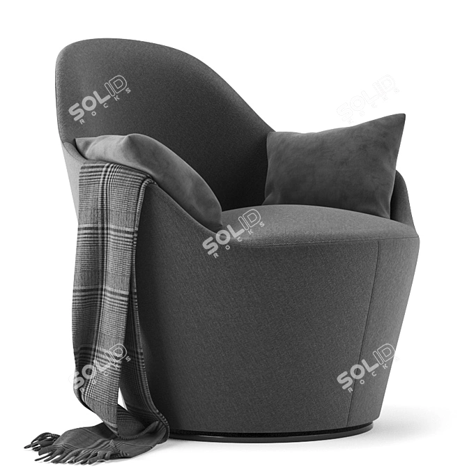 Sleek and Stylish B&B Italia HARBOR Armchair 3D model image 1